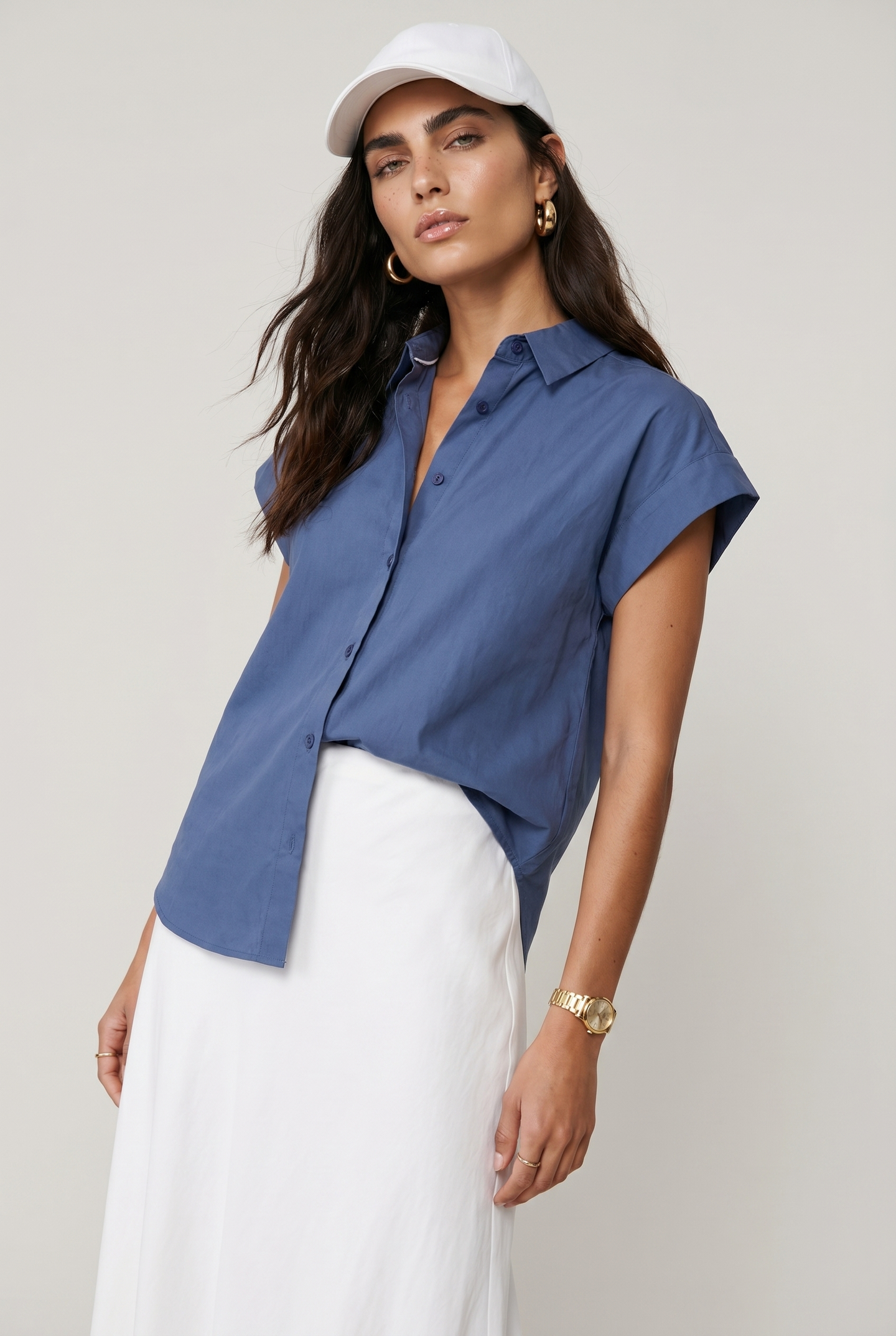 The Short Sleeve Boyfriend Shirt in Cotton