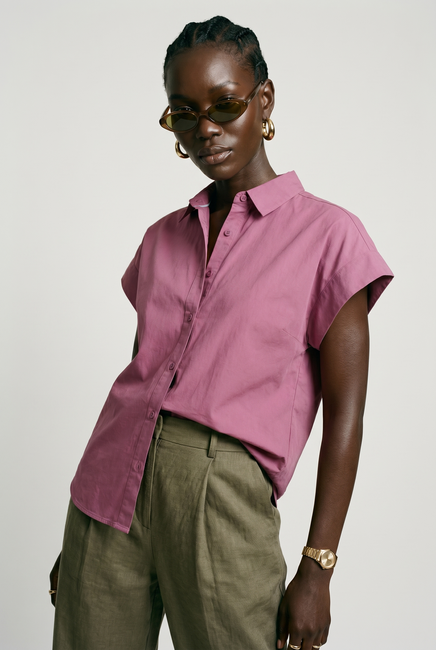 The Short Sleeve Boyfriend Shirt in Cotton