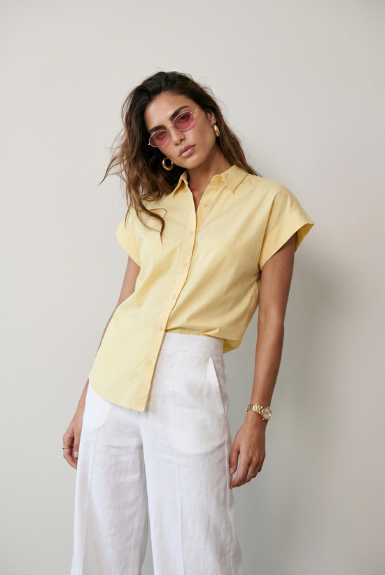 The Short Sleeve Boyfriend Shirt in Cotton
