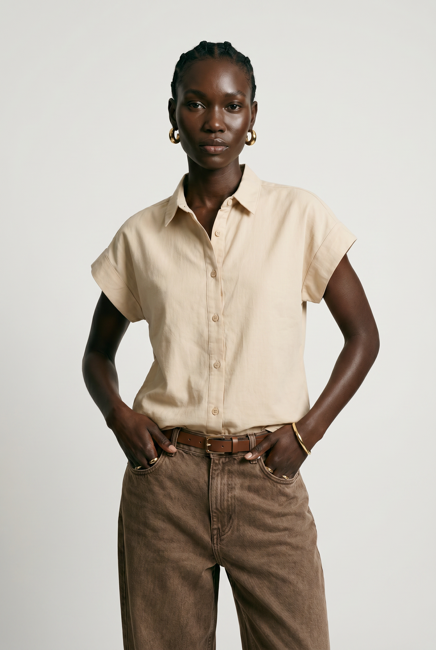 The Short Sleeve Boyfriend Shirt in Cotton