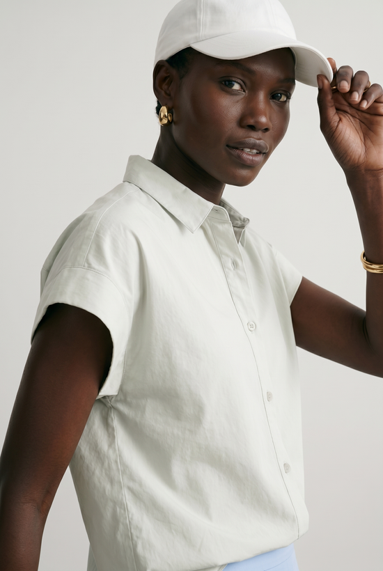 The Short Sleeve Boyfriend Shirt in Cotton