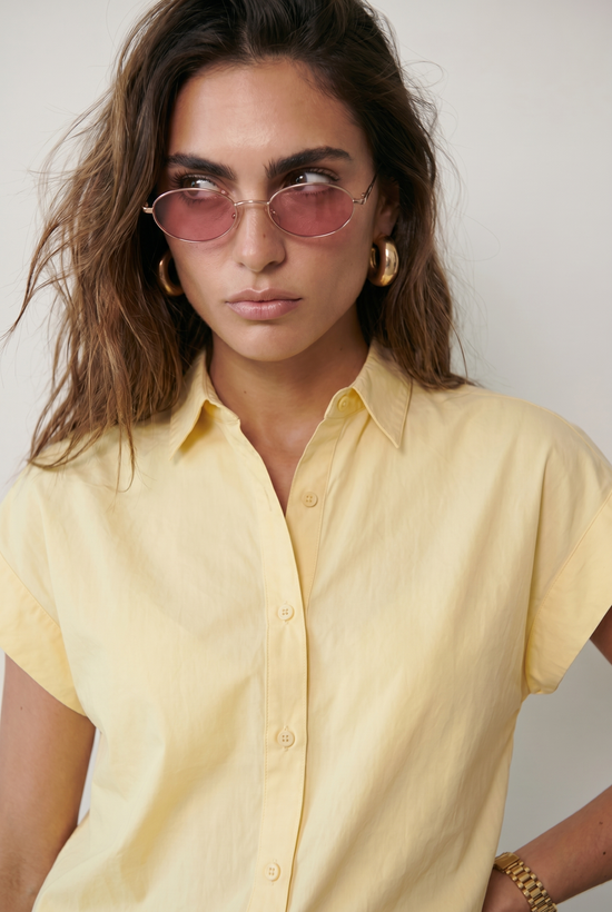 The Short Sleeve Boyfriend Shirt in Cotton