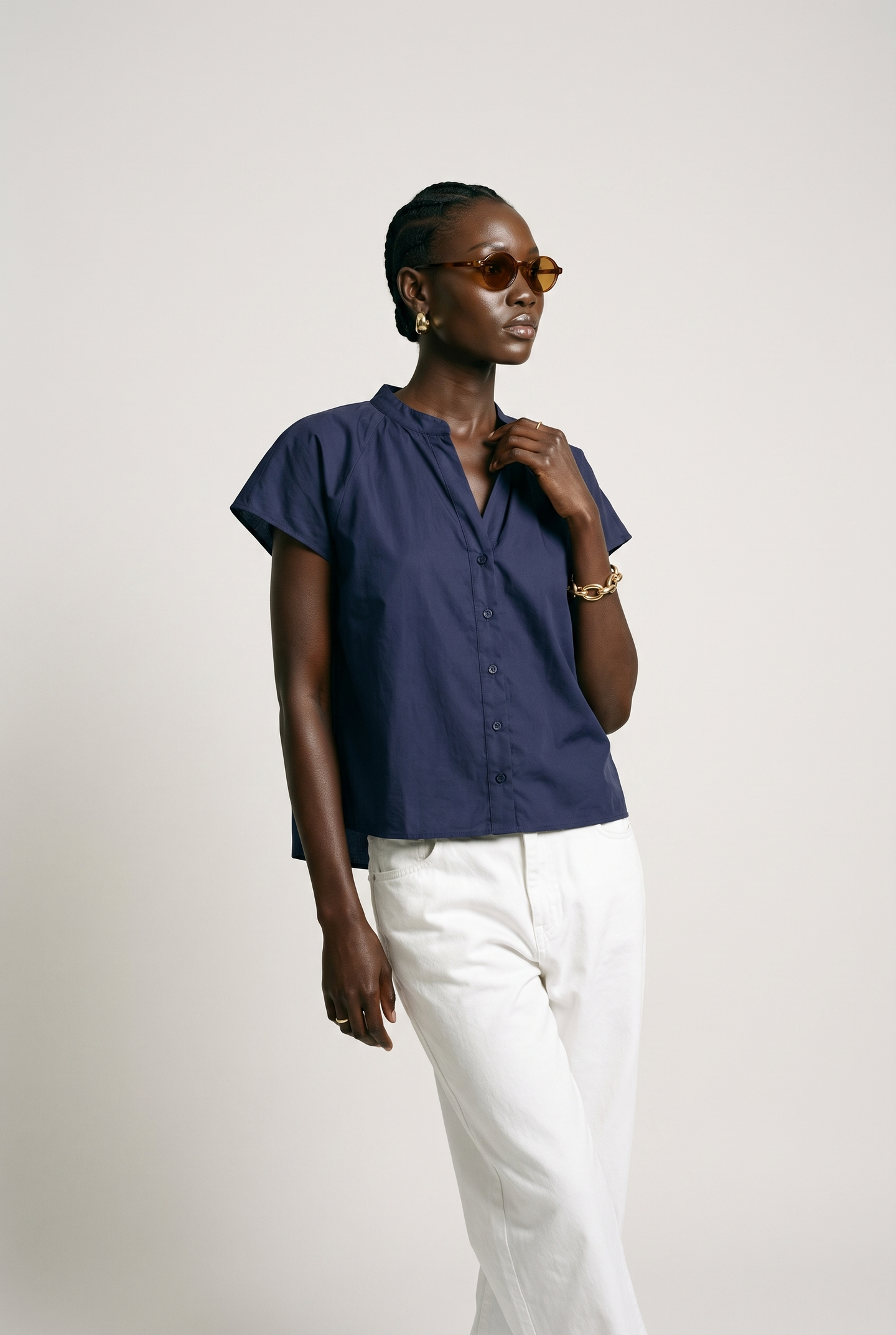 The Flutter Shoulder Short Sleeve Shirt