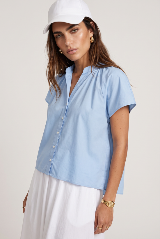 The Flutter Shoulder Short Sleeve Shirt