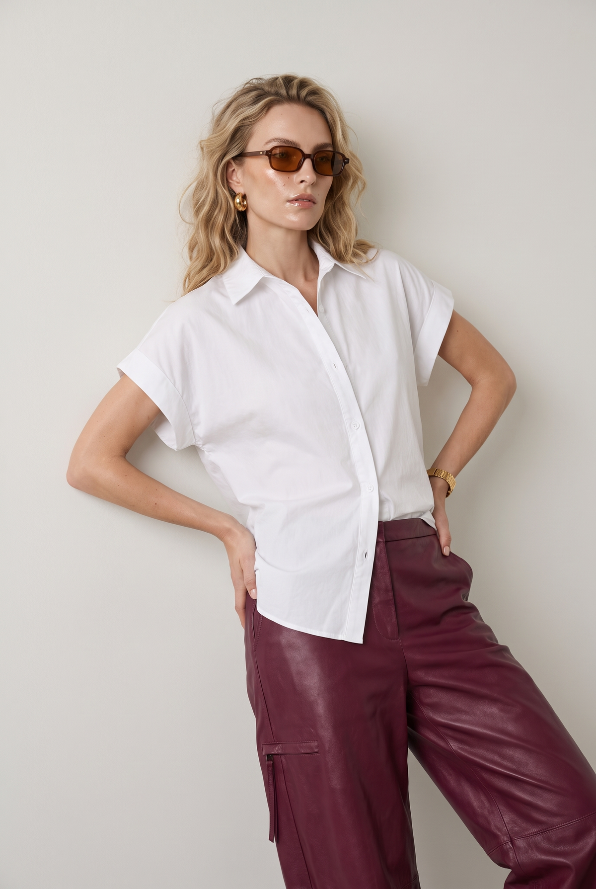 The Short Sleeve Boyfriend Shirt in Cotton