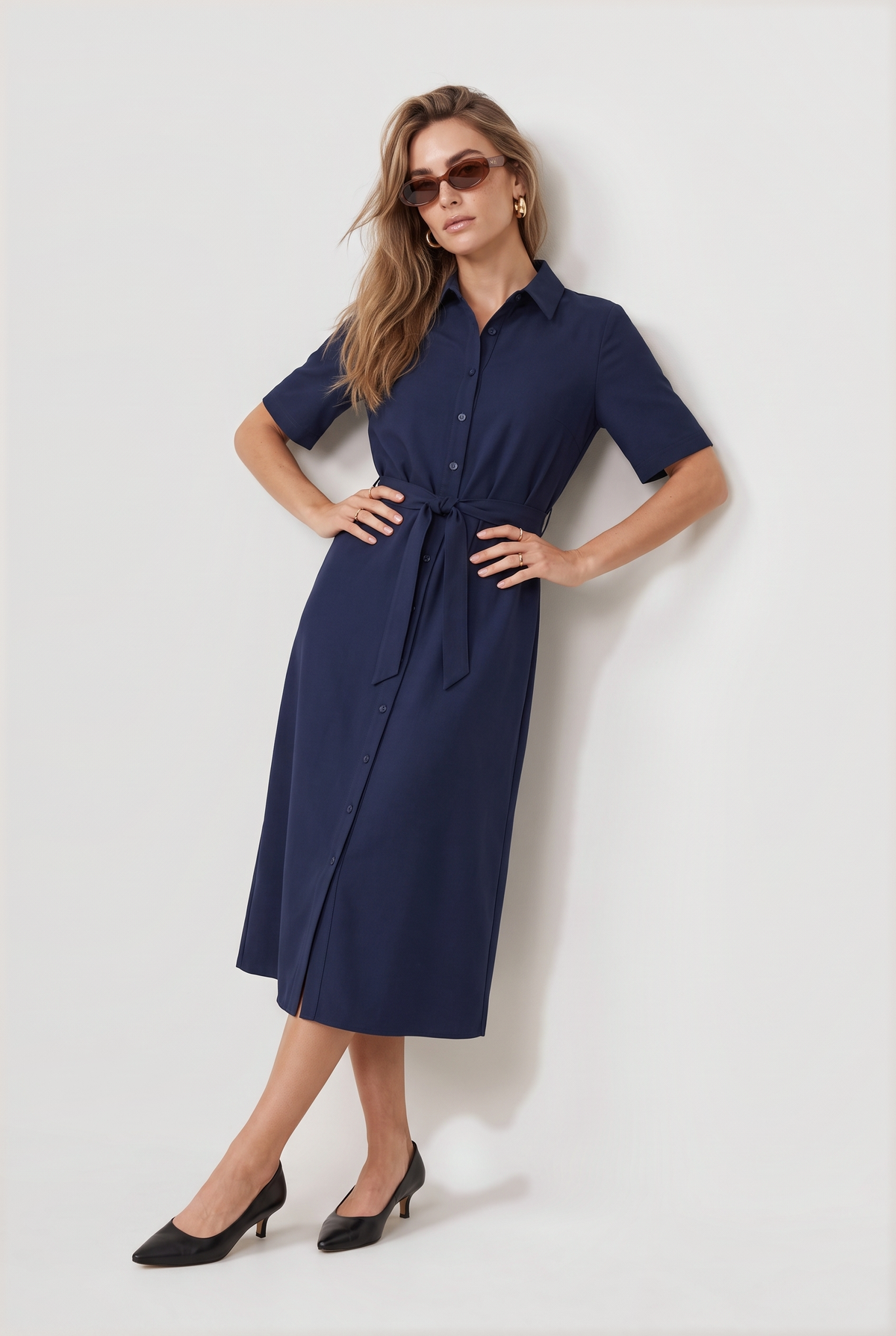 The Short Sleeve Midi Dress