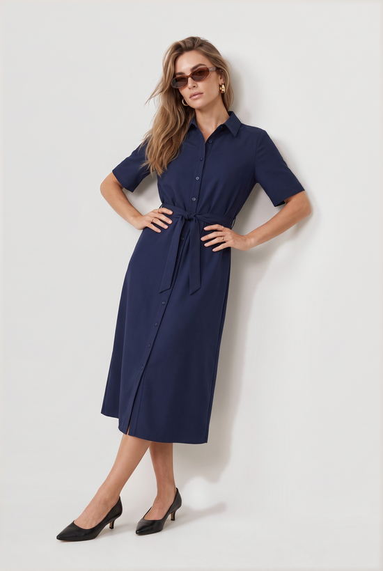 The Short Sleeve Midi Dress
