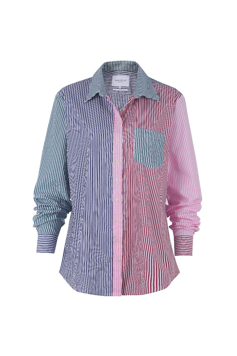 The Boyfriend Shirt in Multicolor Stripe