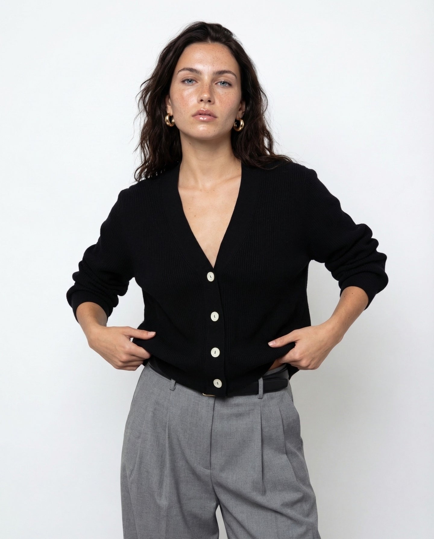 The V-Neck Cotton Cashmere Sweater