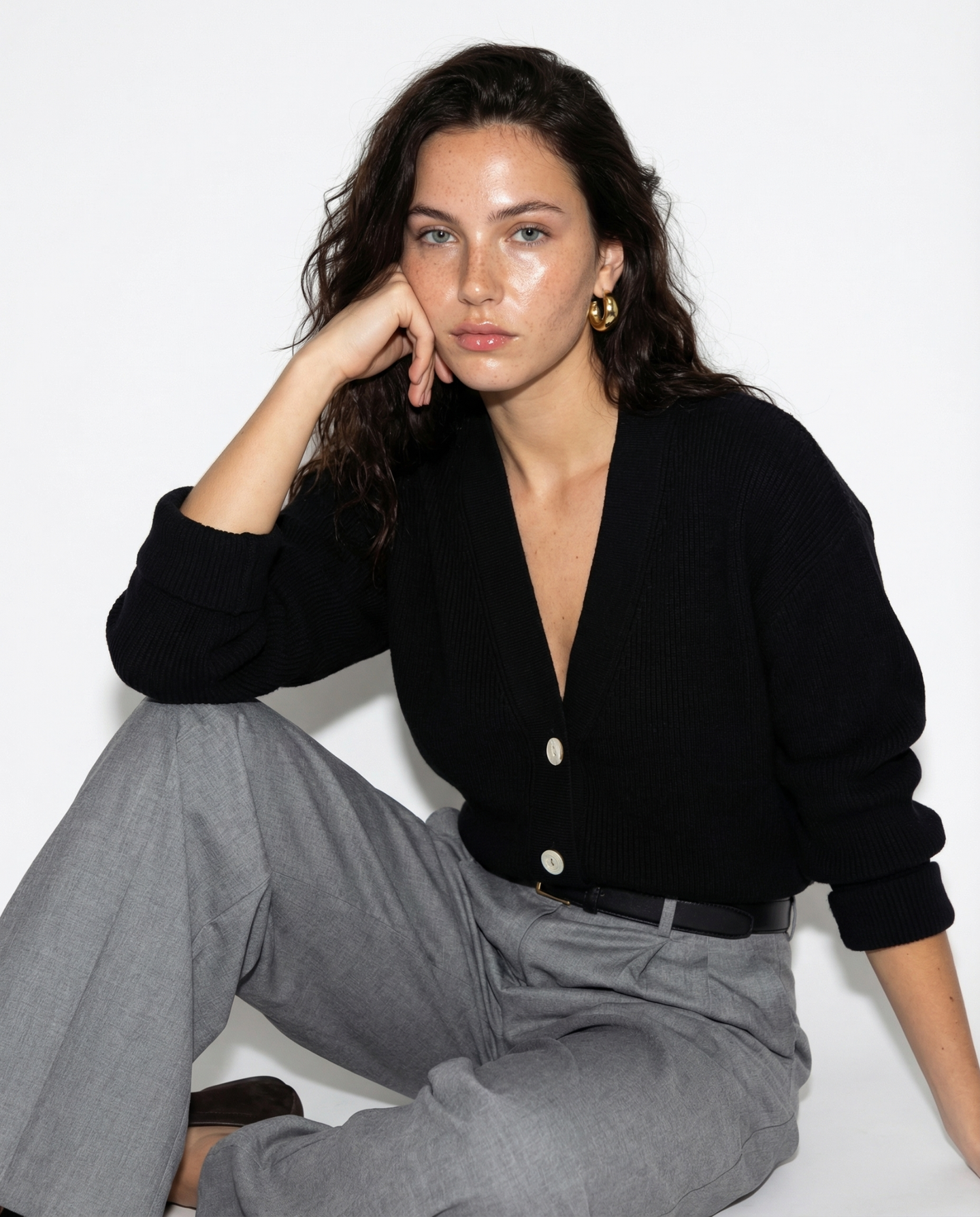 The V-Neck Cotton Cashmere Sweater