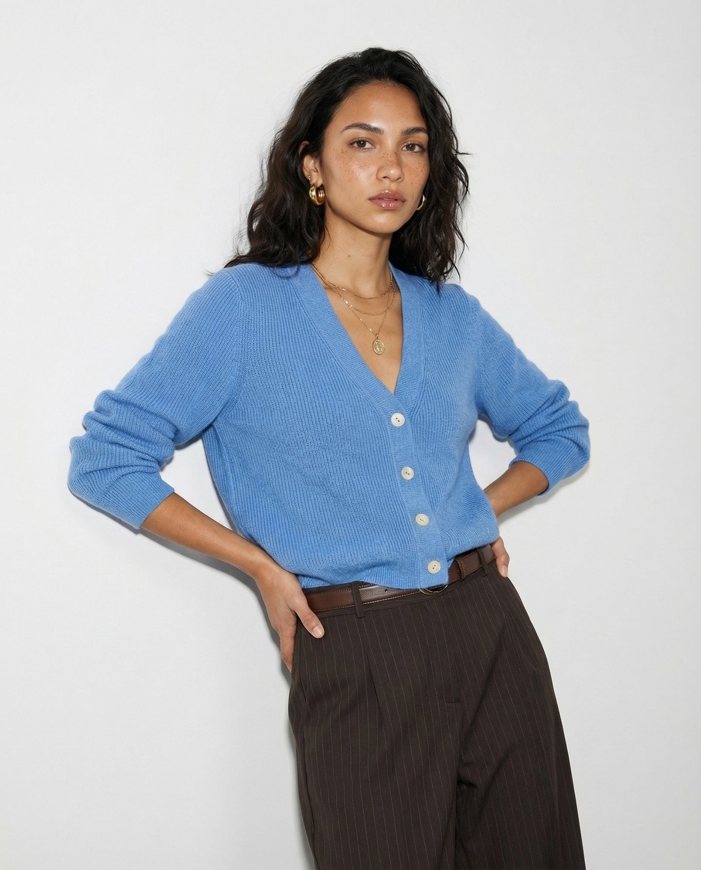 The V-Neck Cotton Cashmere Sweater