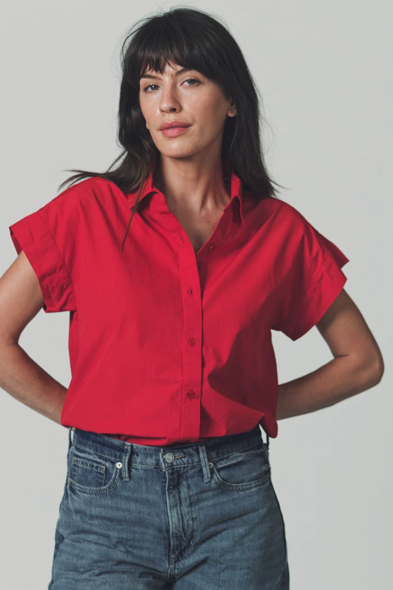 The Short Sleeve Boyfriend Shirt in Cotton