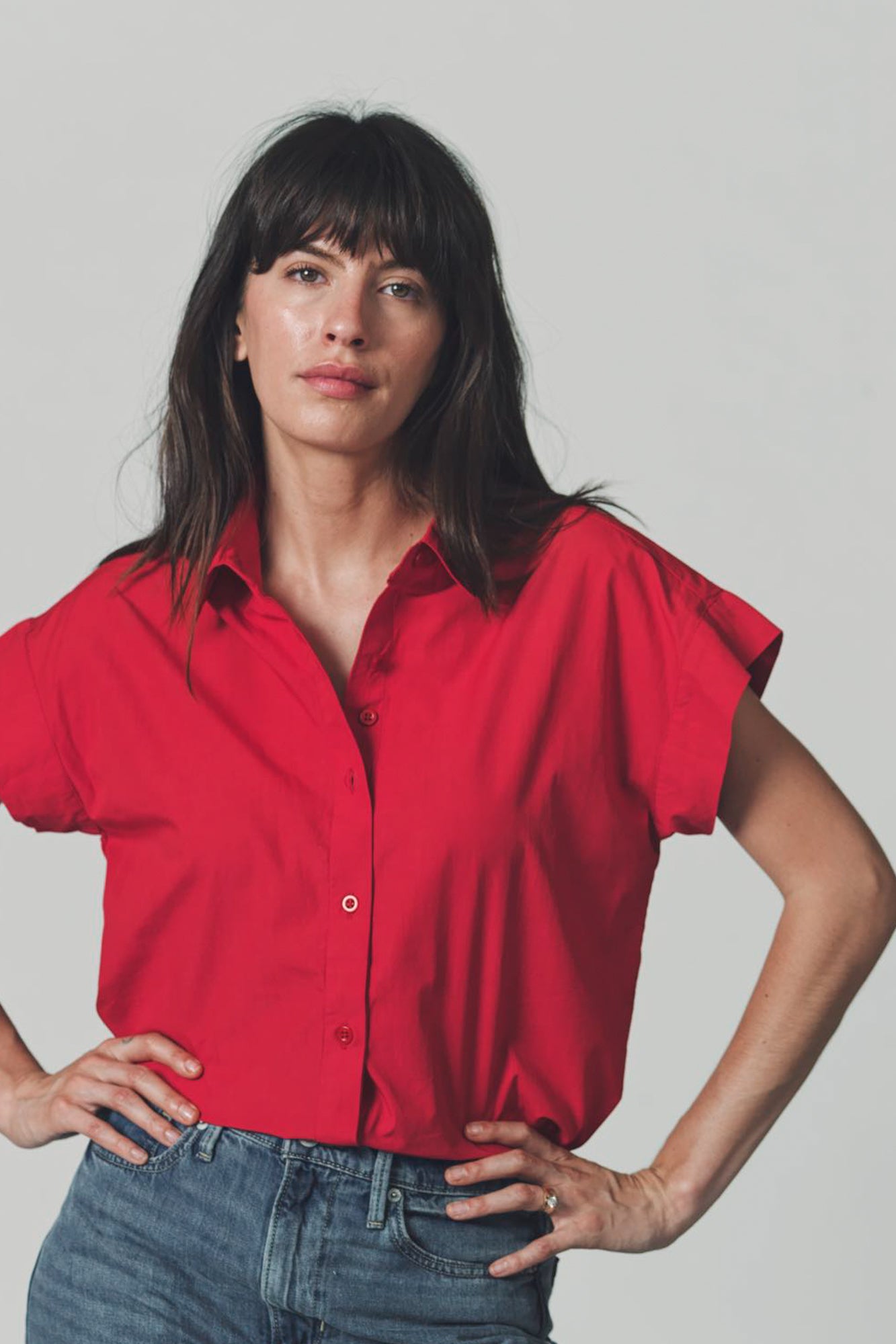 The Short Sleeve Boyfriend Shirt in Cotton