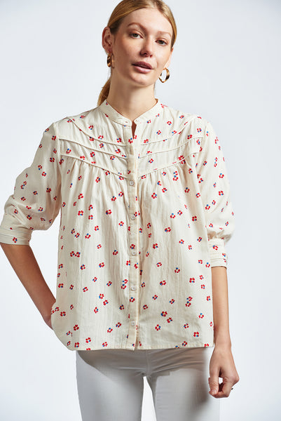 Maeve, Tops, Maeve Polka Dot Short Sleeve Blouse