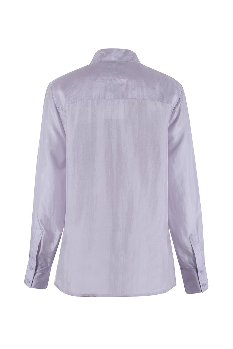 The Shirt Washable Silk Lavender L The Shirt Washable Silk Lavender L