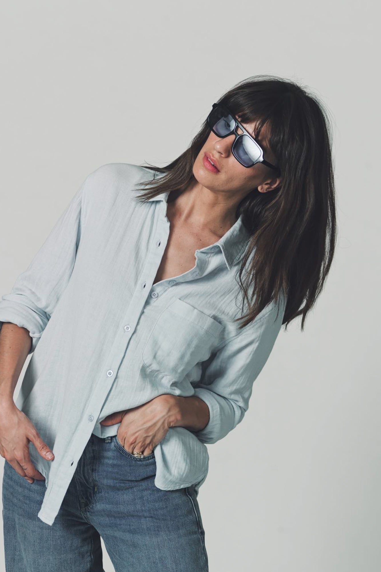The Super Relaxed Boyfriend Shirt in Gauze