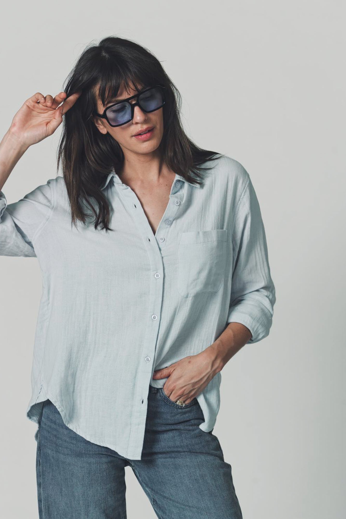 The Super Relaxed Boyfriend Shirt in Gauze