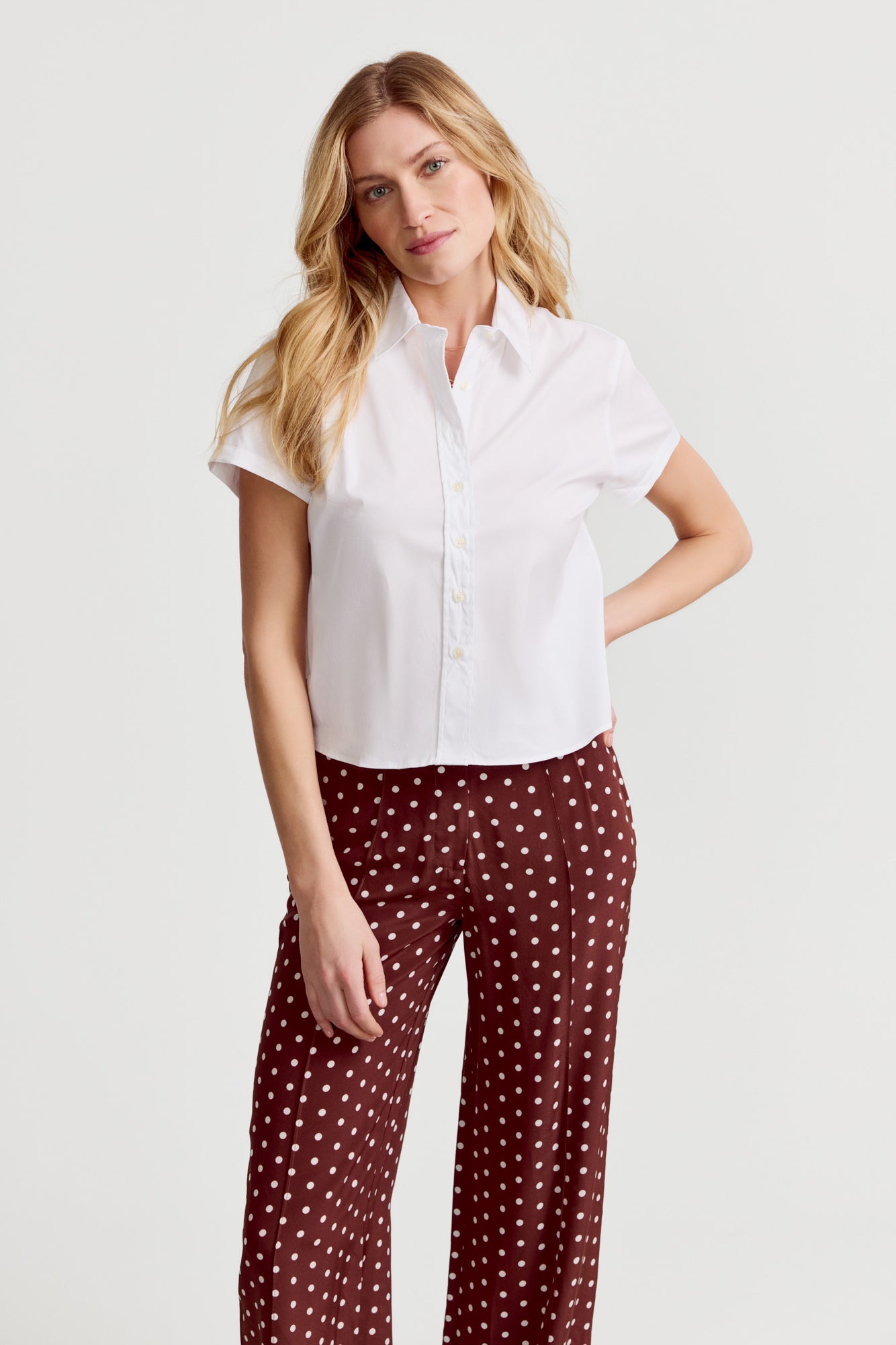 The Boxy Short Sleeve Cropped Shirt