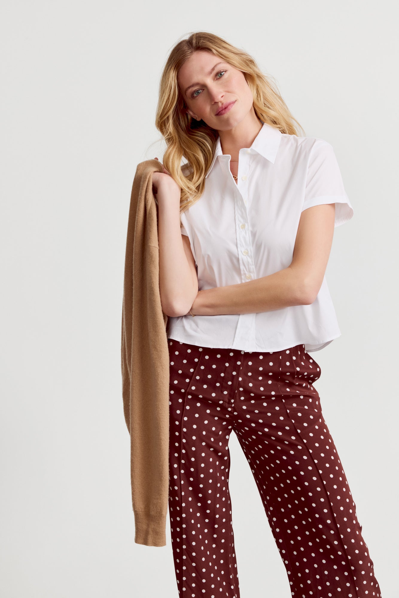 The Boxy Short Sleeve Cropped Shirt