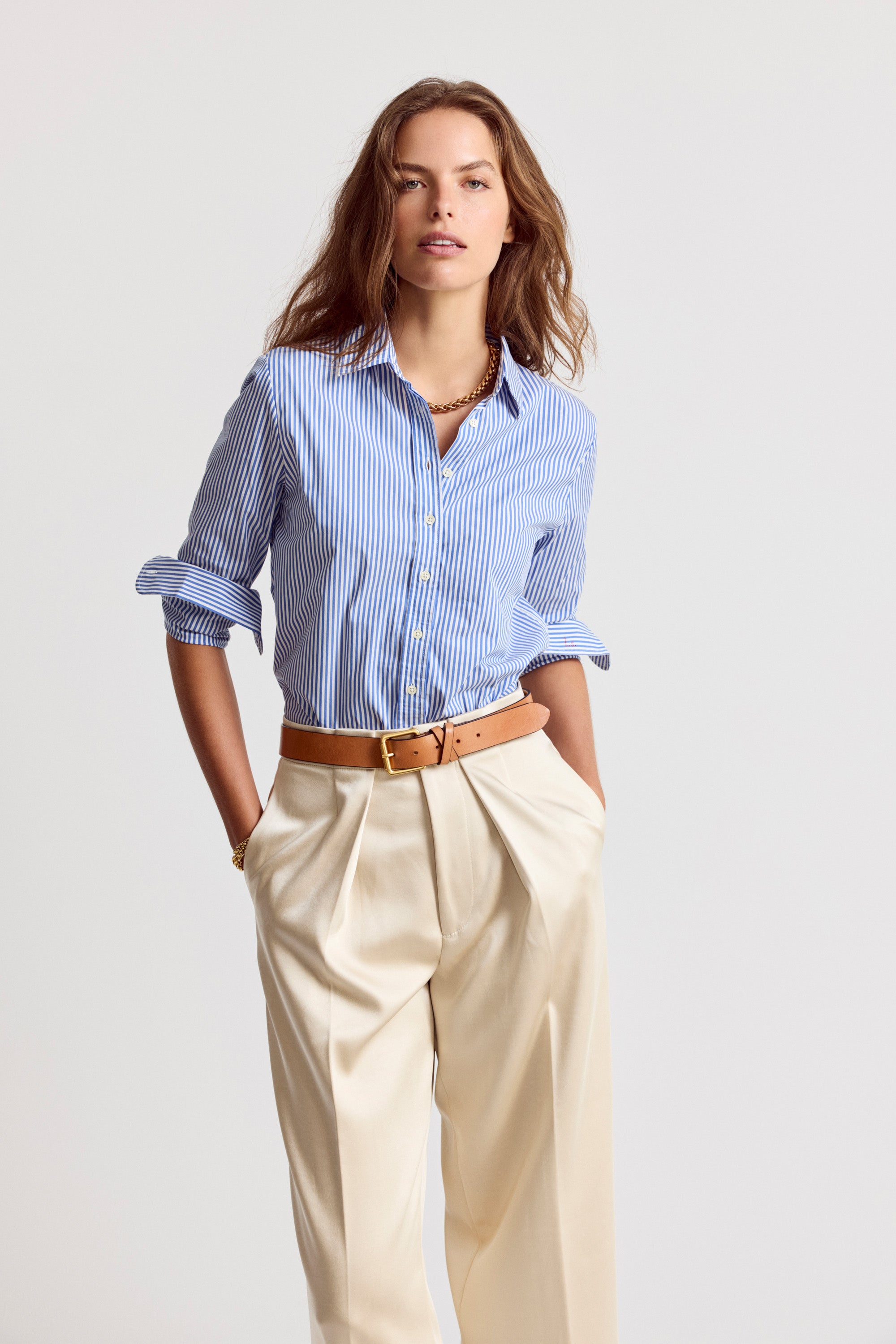 The Shirt by Rochelle Behrens - The Boyfriend Shirt - Blue/White