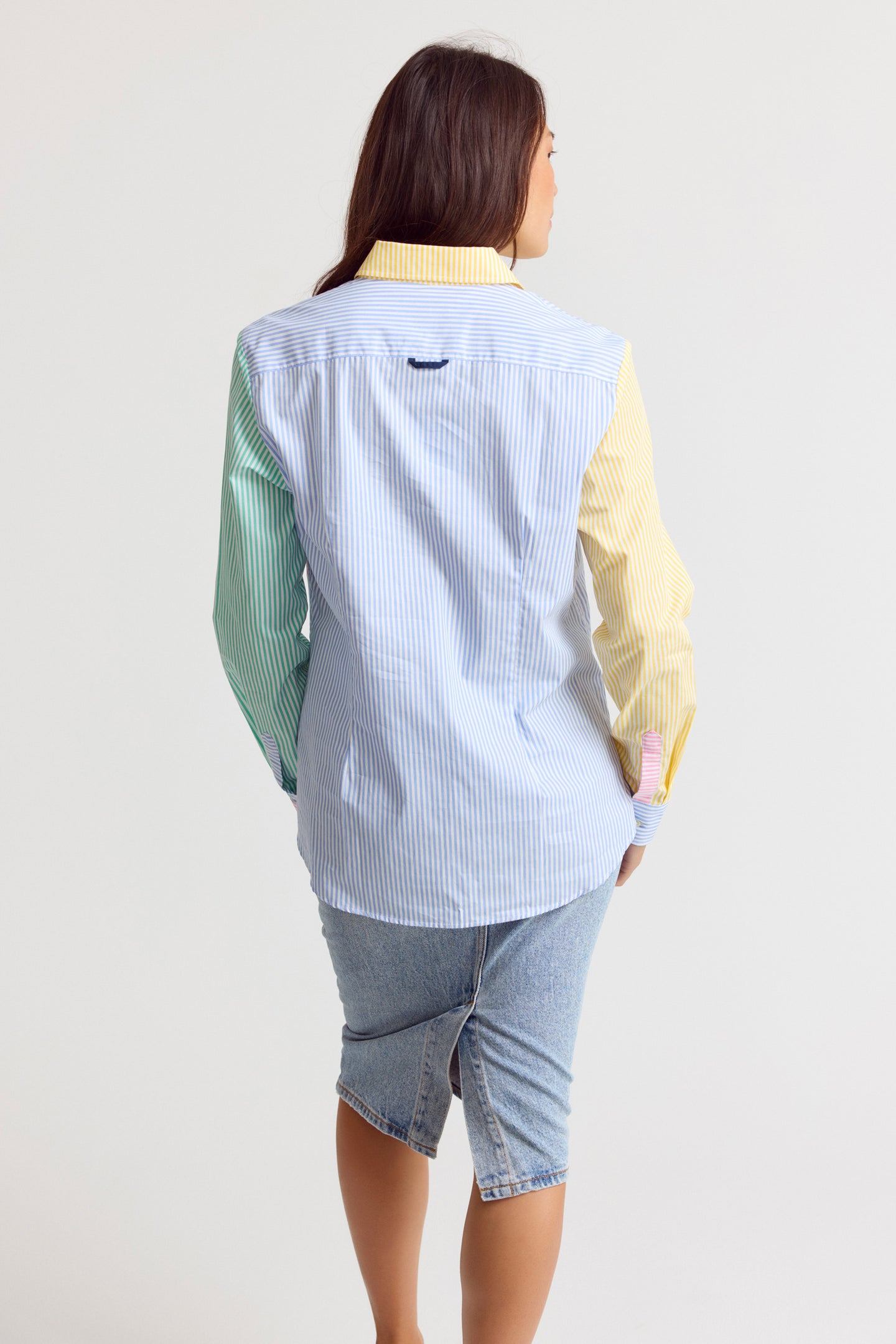 The Boyfriend Shirt in Multicolor Stripe