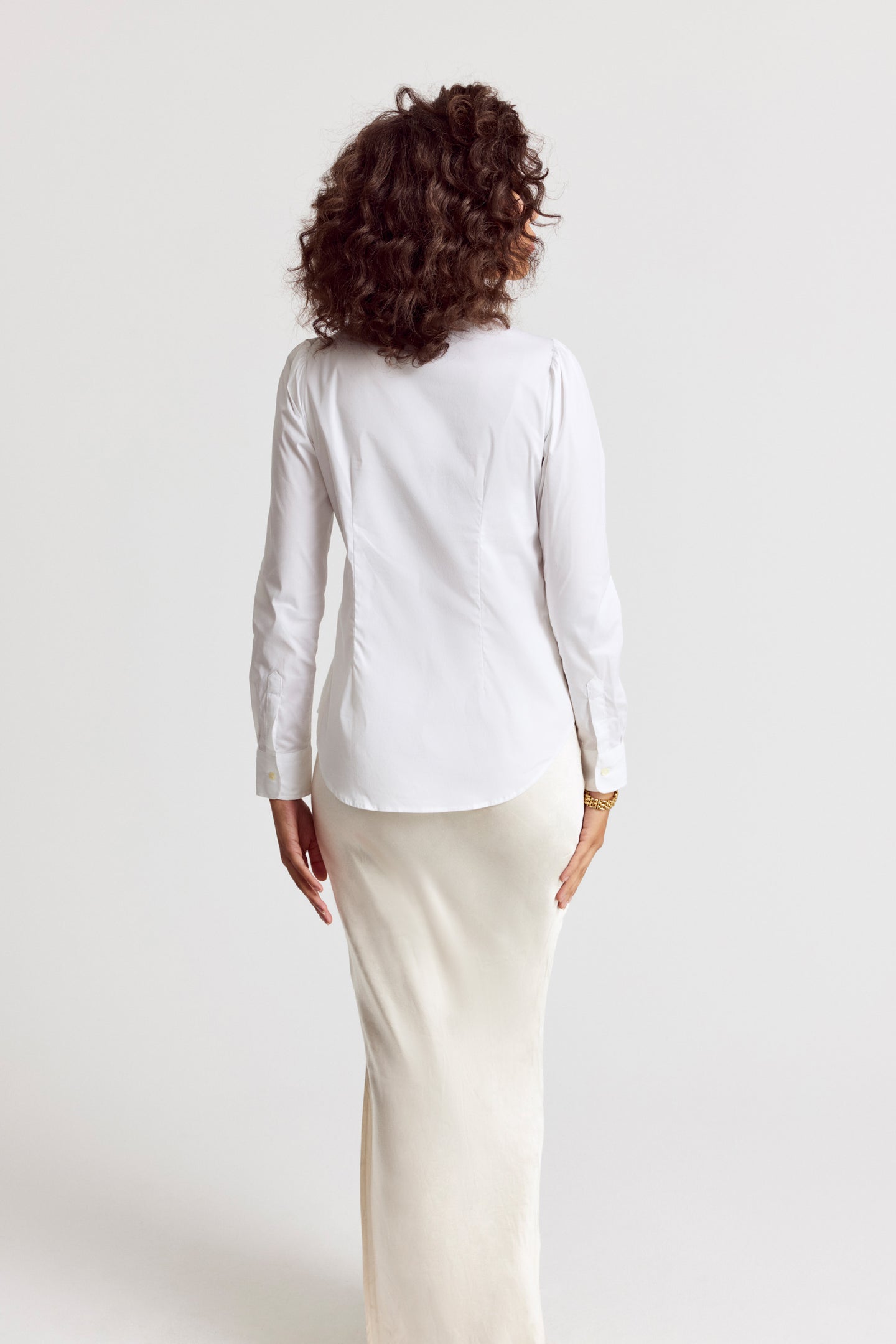 The Puff Shoulder Shirt in White