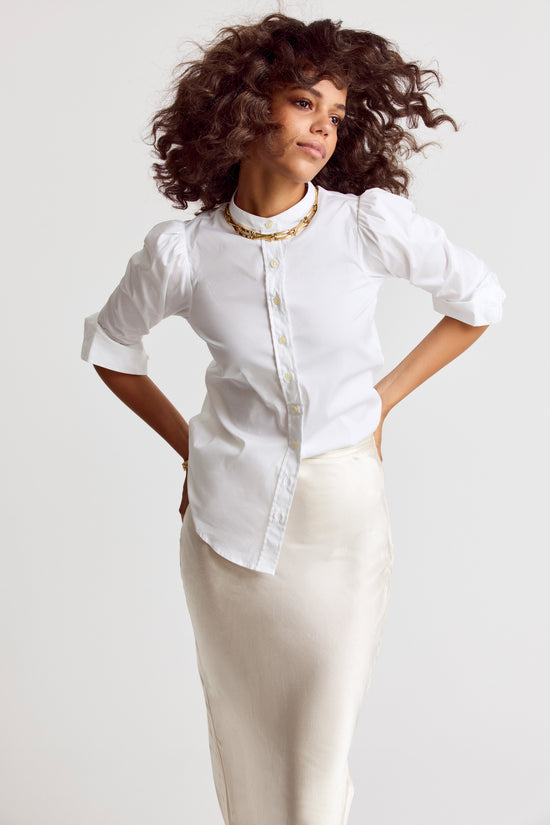The Puff Shoulder Shirt in White