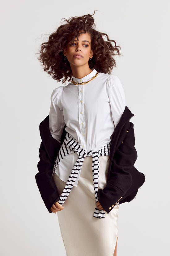 The Puff Shoulder Shirt in White