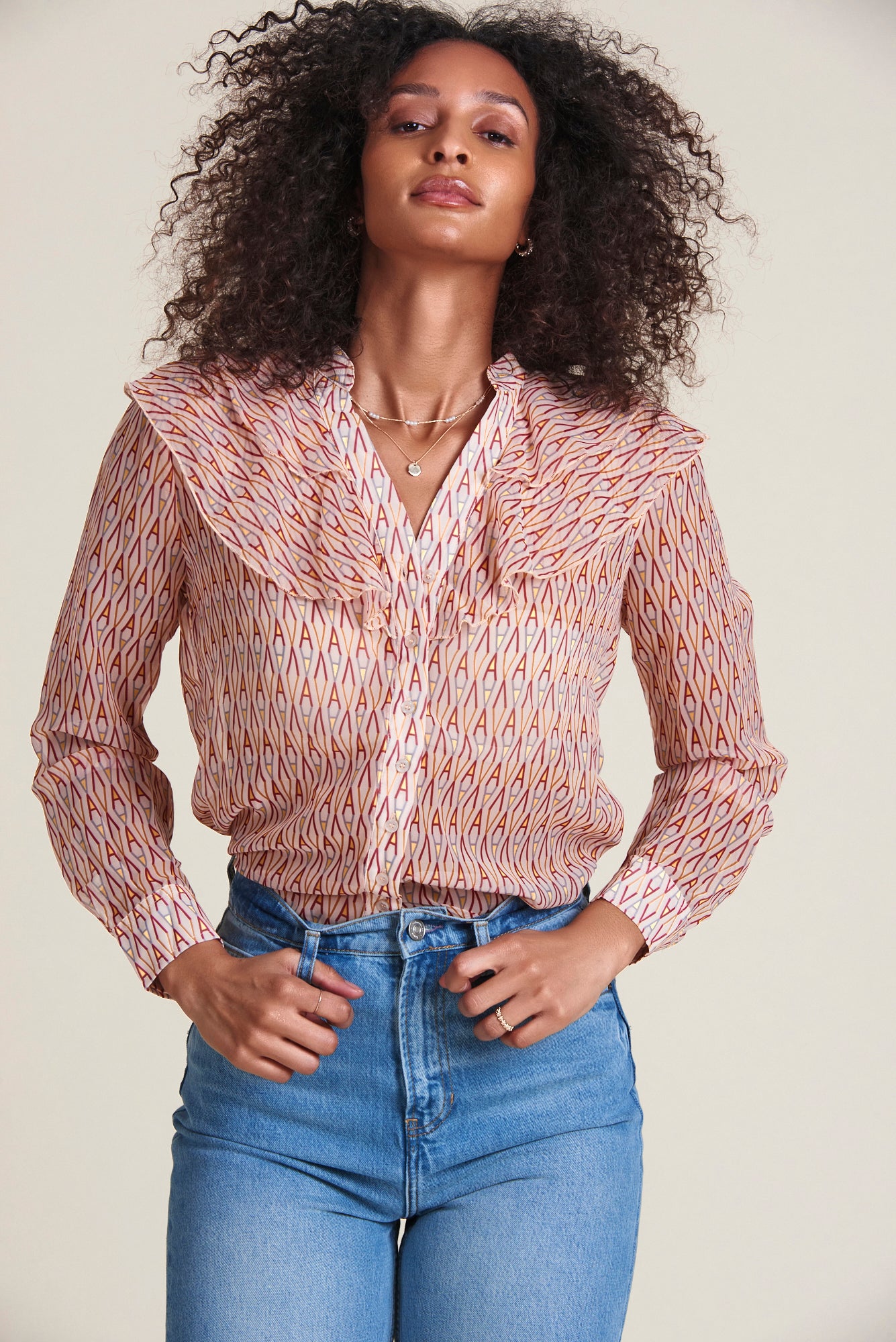 The Ruffled Chiffon Shirt