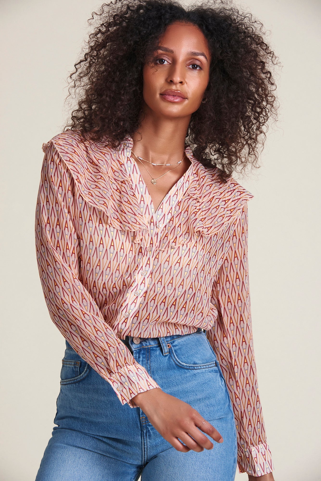 The Ruffled Chiffon Shirt