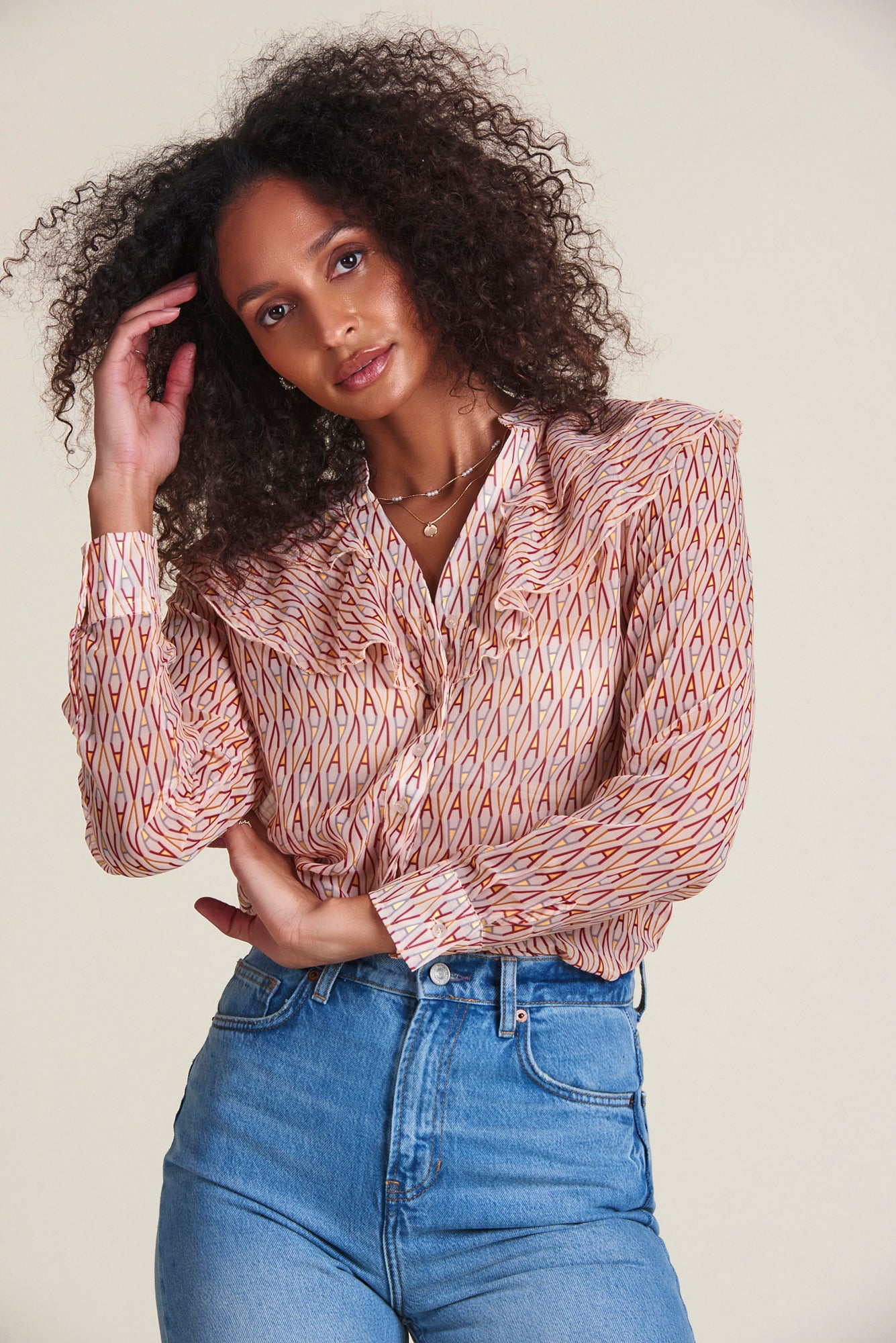 The Ruffled Chiffon Shirt