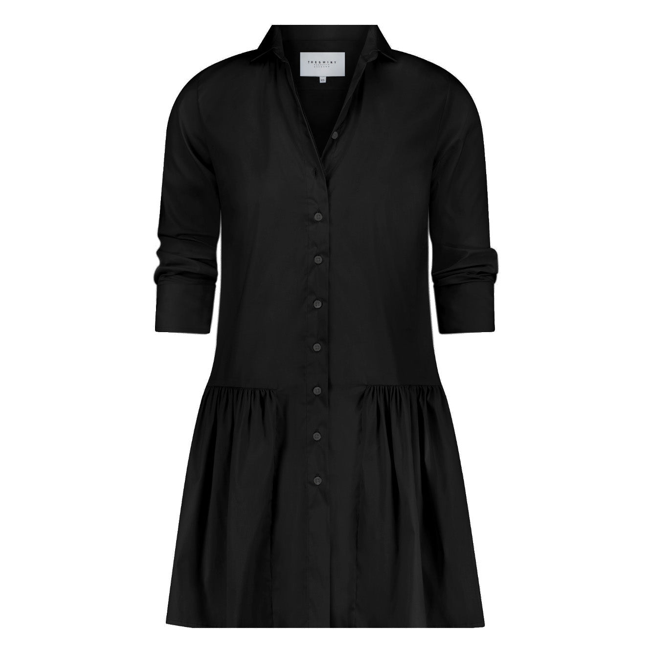The Shirt by Rochelle Behrens The Drop Waist Shirt Dress Black / XL The Shirt by Rochelle Behrens The Drop Waist Shirt Dress Black / XL