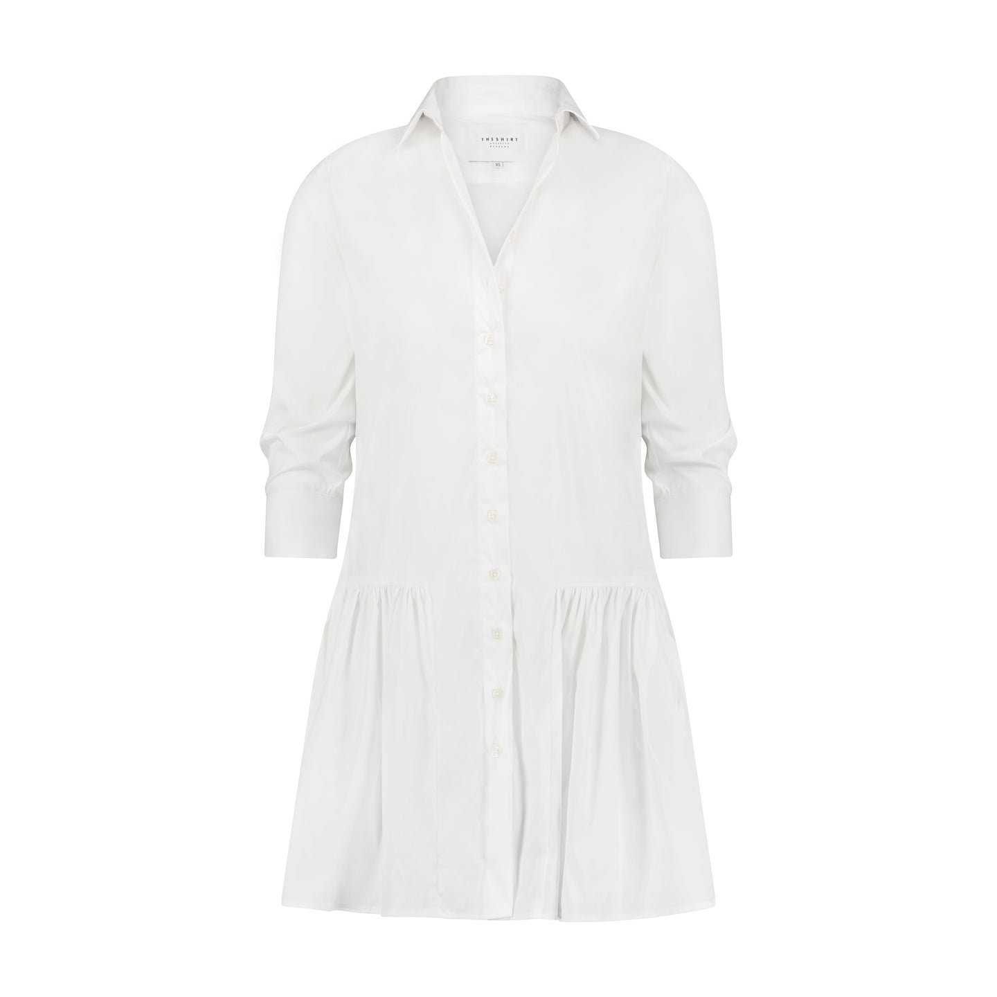 The Shirt - The Drop Waist Shirt Dress in White, Women's Size XXL - No Gape Technology for The Perfect Fit The Shirt - The Drop Waist Shirt Dress in White, Women's Size XXL - No Gape Technology for The Perfect Fit