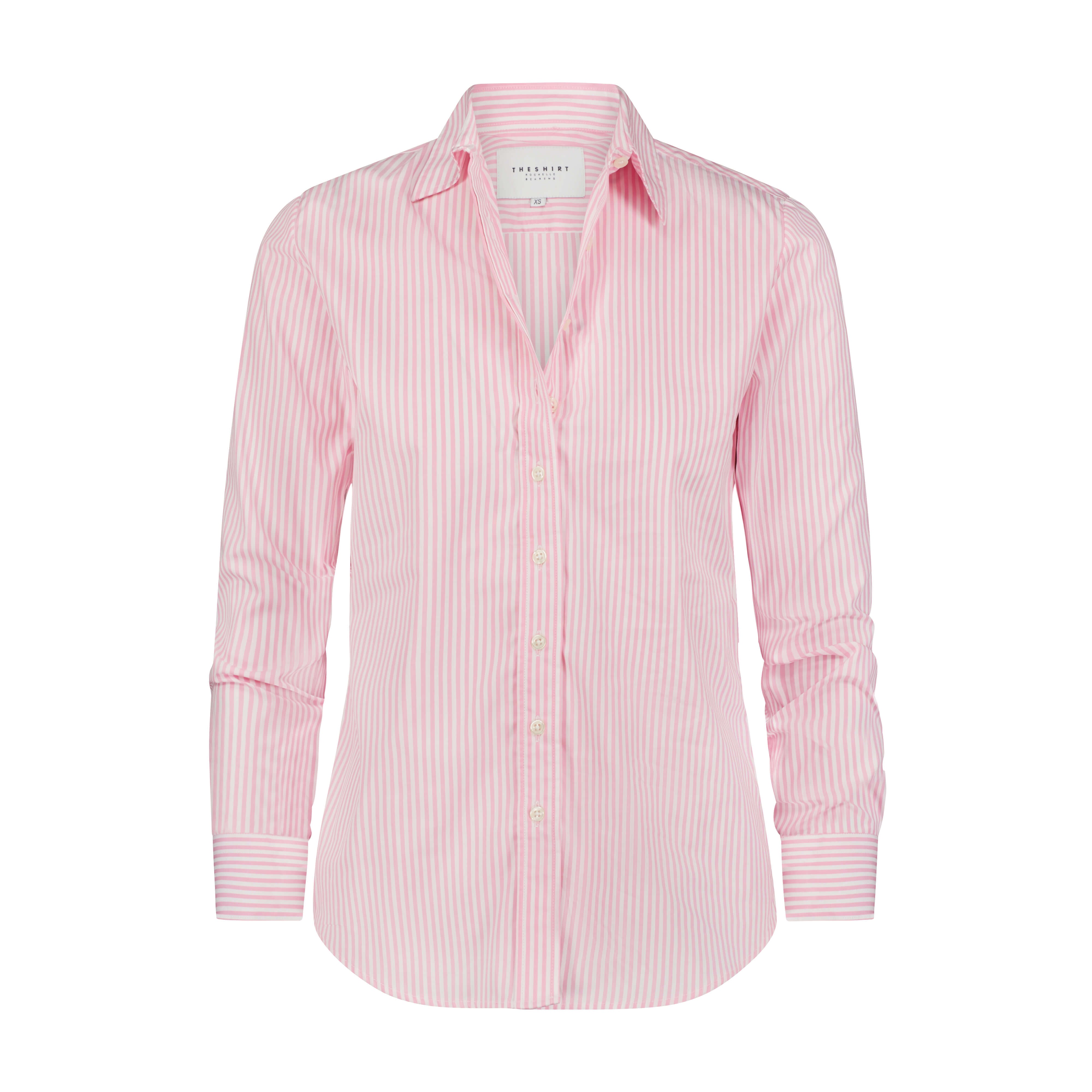 The Shirt by Rochelle Behrens - The Icon Shirt in Stripe - Pink/White