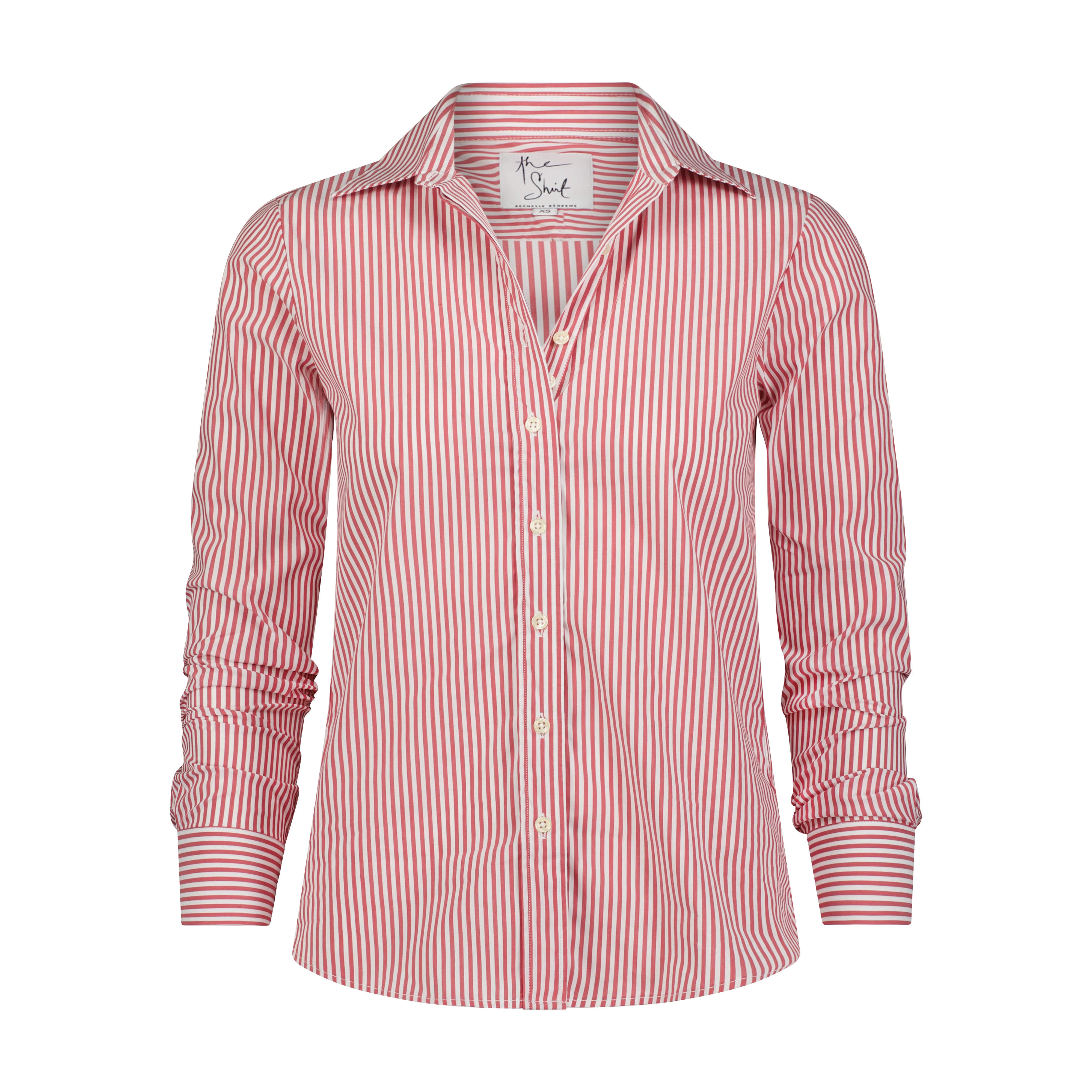 The Shirt by Rochelle Behrens - The Icon Shirt in Stripe - Red/White Stripe