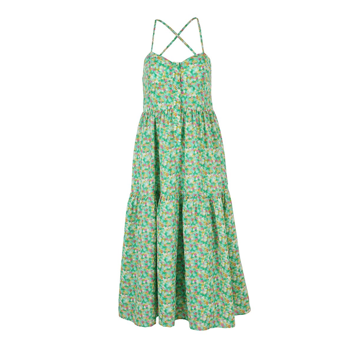 The Leora Dress Green/Pink Multi / TS23MA9026GF / L The Leora Dress Green/Pink Multi / TS23MA9026GF / L