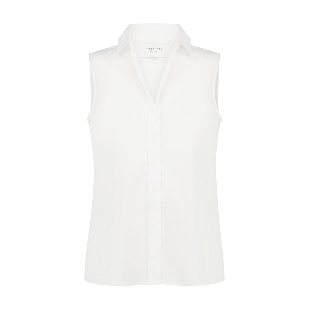 The Shirt by Rochelle Behrens - The Sleeveless Shirt - White