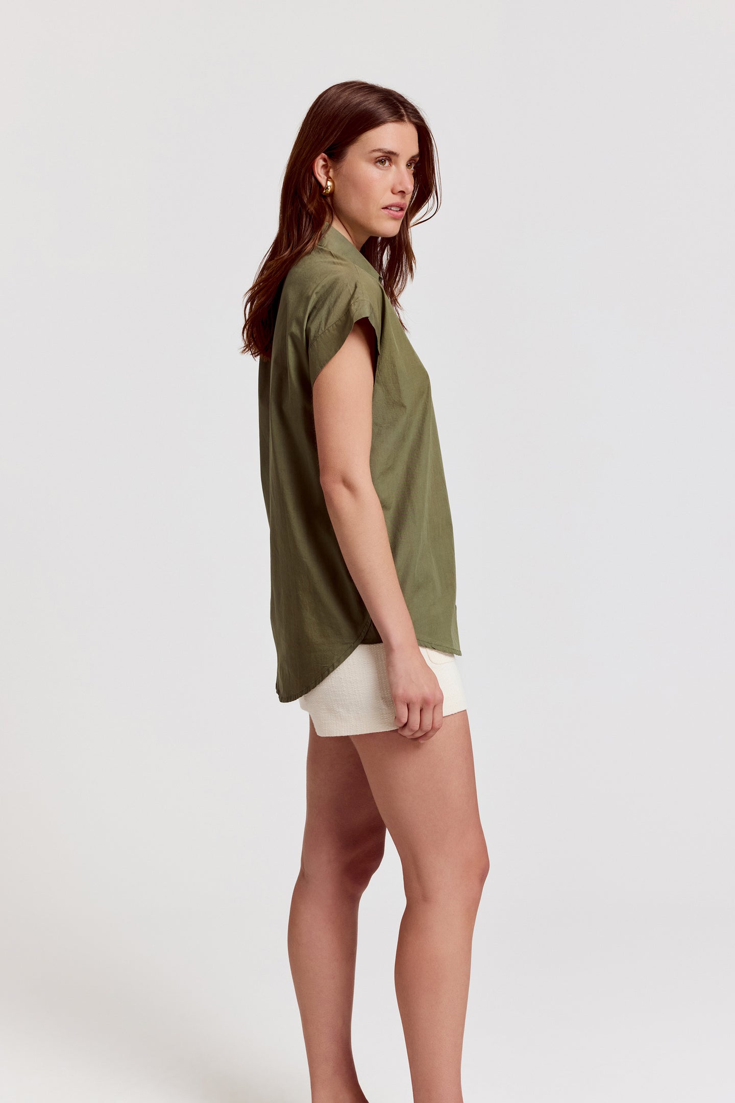 The Short Sleeve Boyfriend Shirt in Cotton