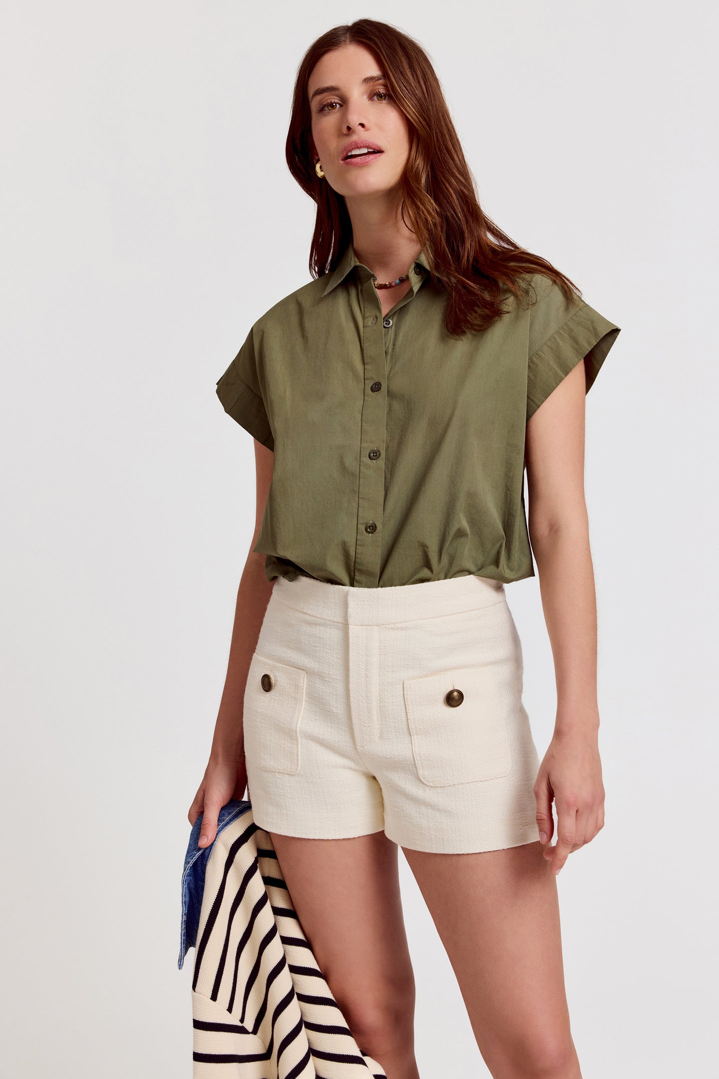 The Short Sleeve Boyfriend Shirt in Cotton