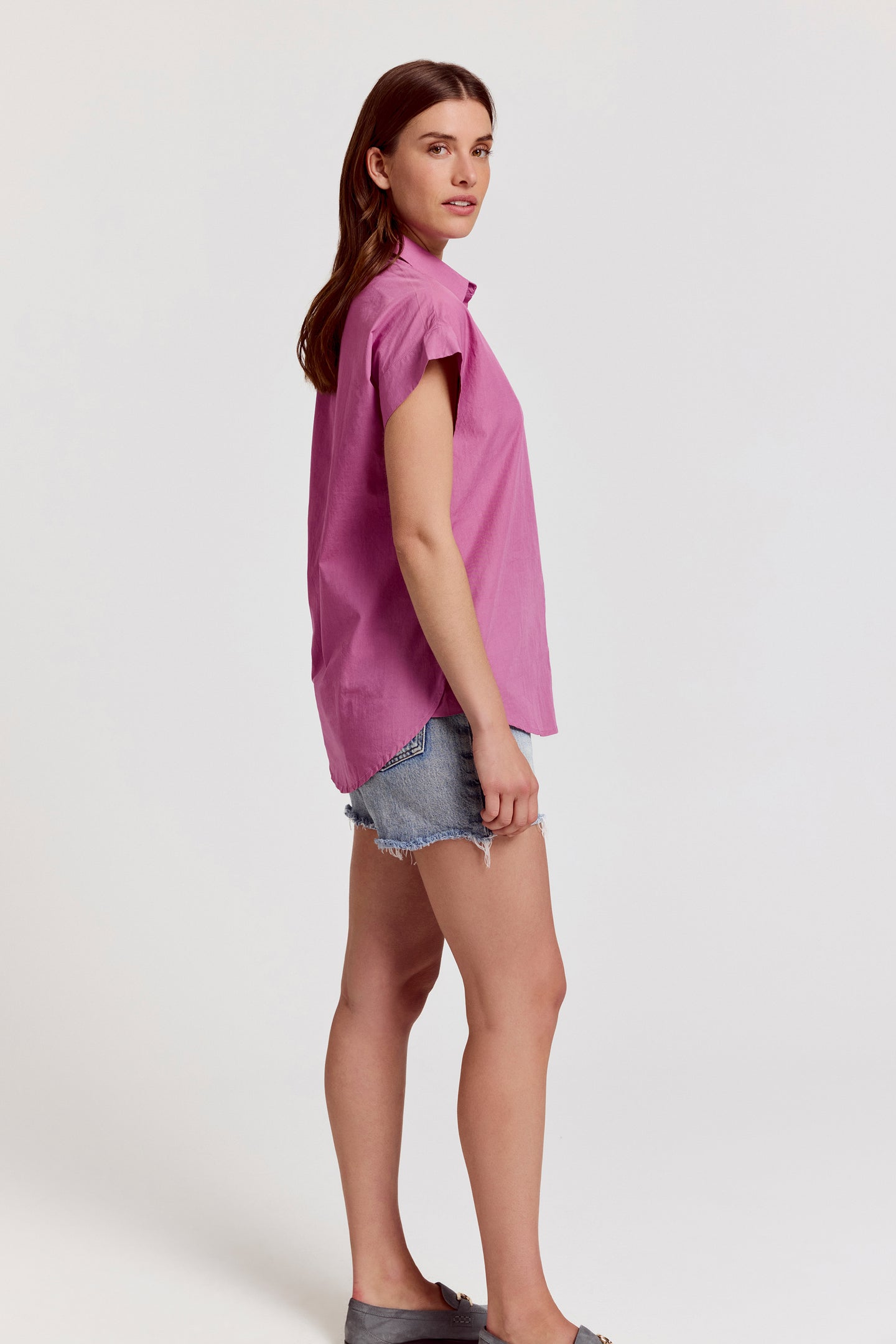 The Short Sleeve Boyfriend Shirt in Cotton