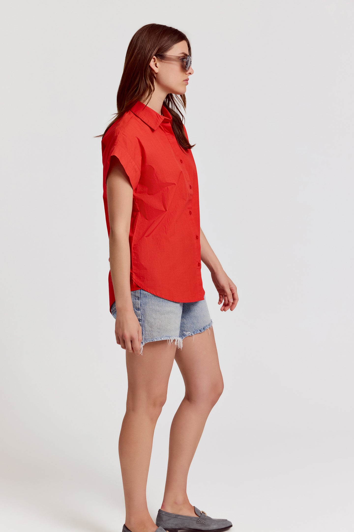 The Short Sleeve Boyfriend Shirt in Cotton