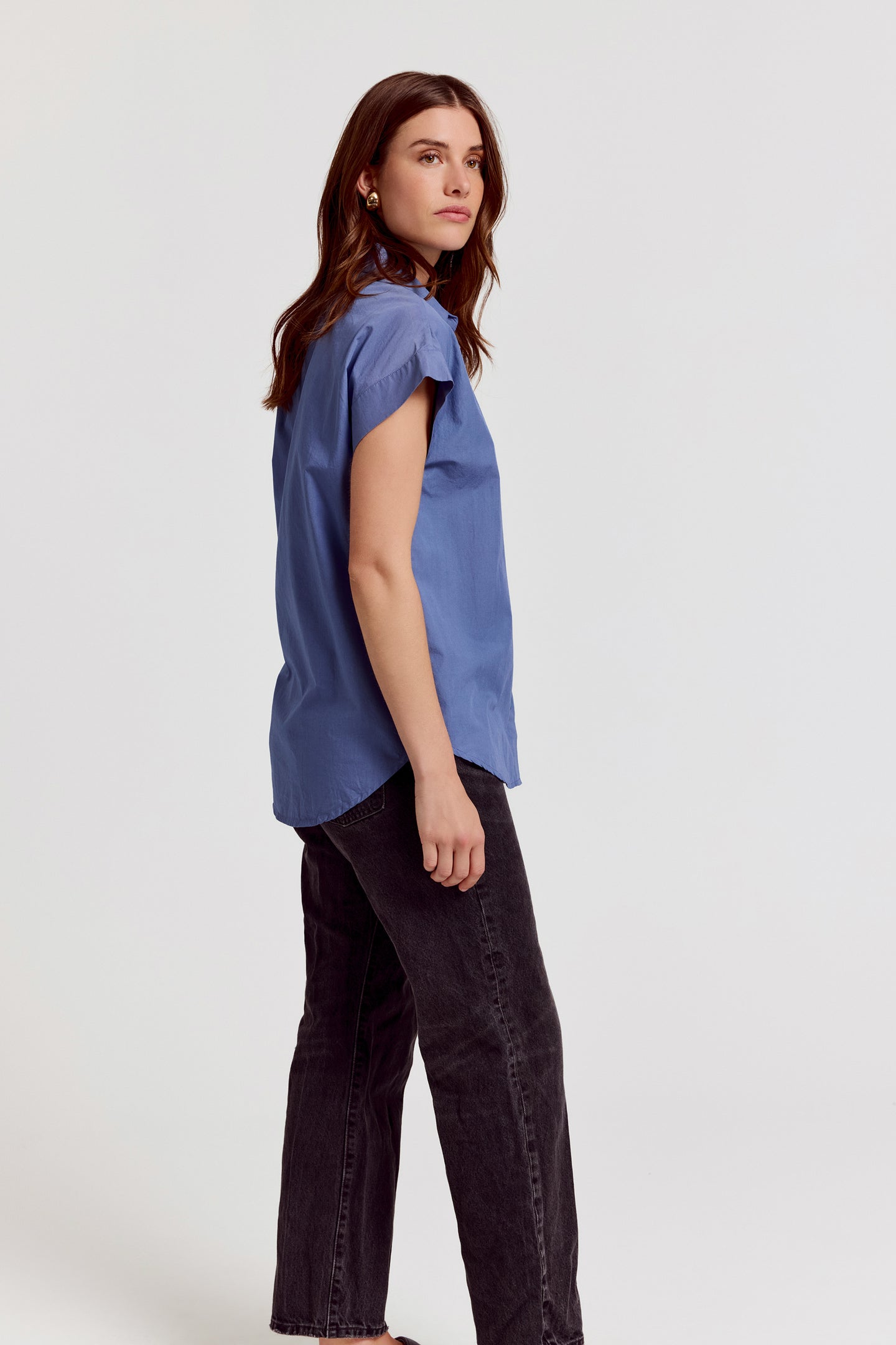 The Short Sleeve Boyfriend Shirt in Cotton