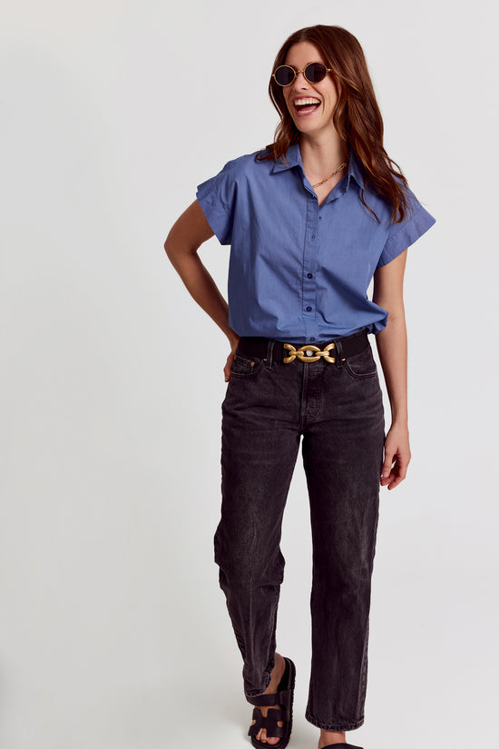 The Short Sleeve Boyfriend Shirt in Cotton