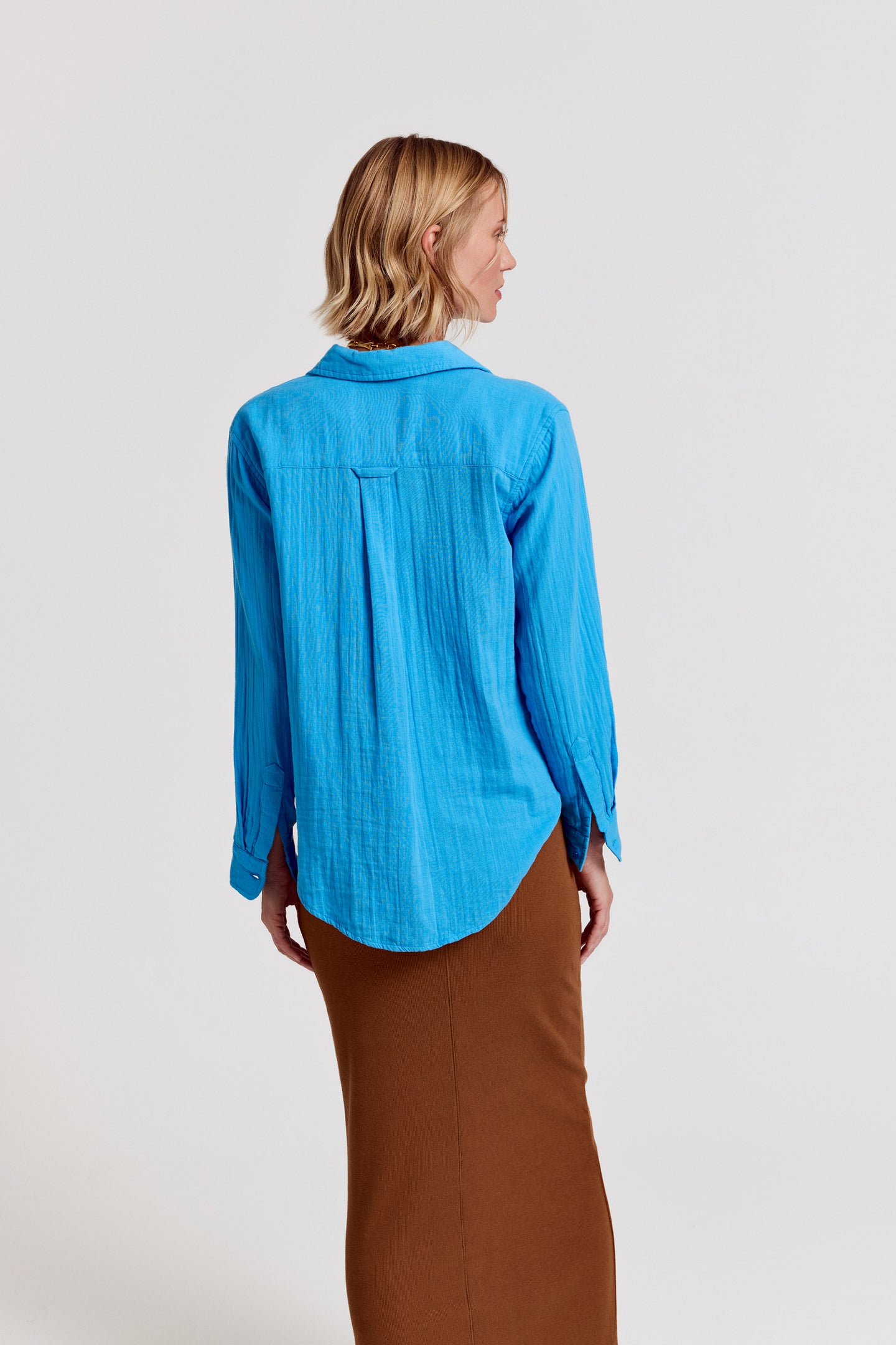 The Super Relaxed Boyfriend Shirt in Gauze