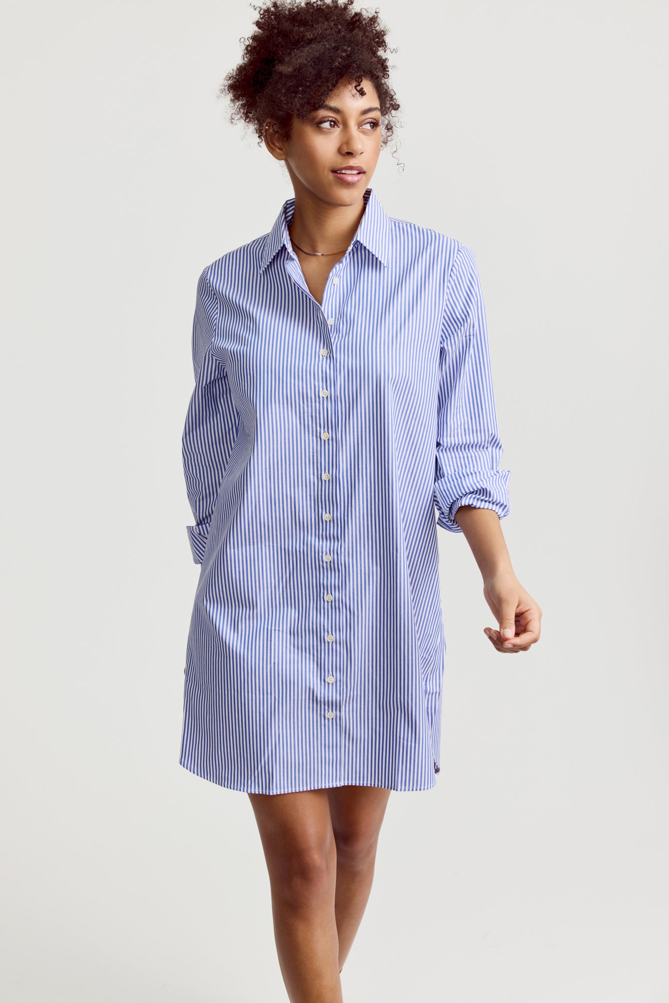 The WFH Dress - Blue/White Stripe / S The WFH Dress - Blue/White Stripe / S