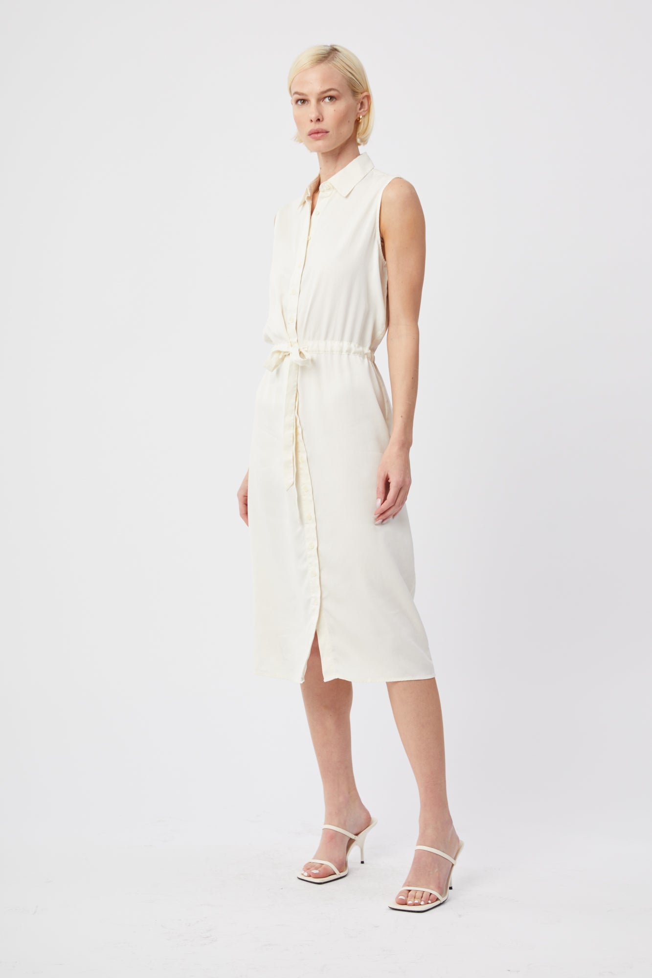 The Sleeveless Shirtdress w/ Tie Waist – The Shirt The Sleeveless Shirtdress w/ Tie Waist – The Shirt
