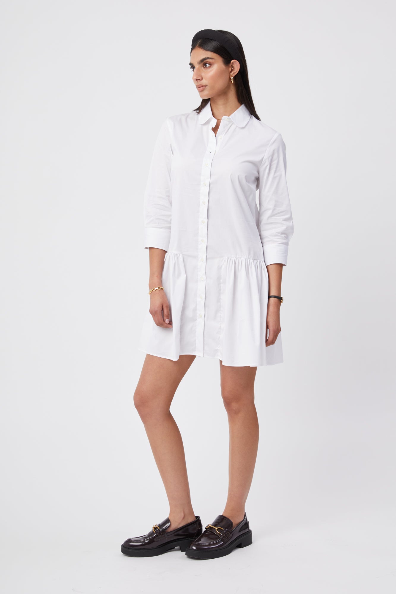 The Drop Waist Shirt Dress White / XXL The Drop Waist Shirt Dress White / XXL