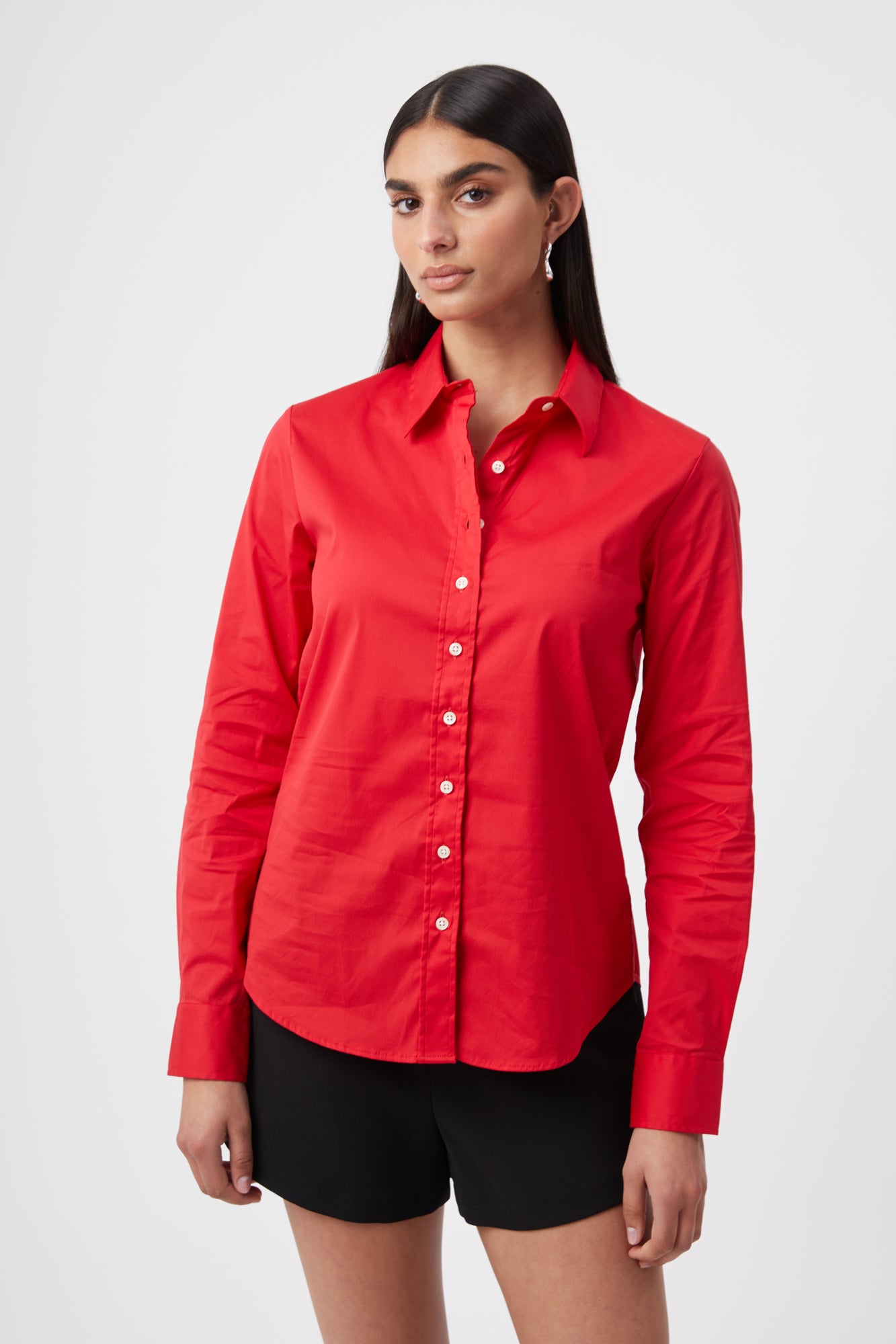 red dress shirt womens Envy Women Designer w51014-40 with a 34/ 86cm bust and a 24/ 61.5cm waist. Van Heusen VANH0527 - Women's