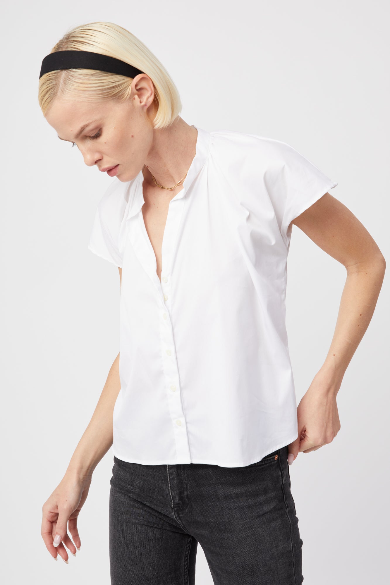 The Shirt by Rochelle Behrens - The Flutter Shoulder Short Sleeve Shirt ...